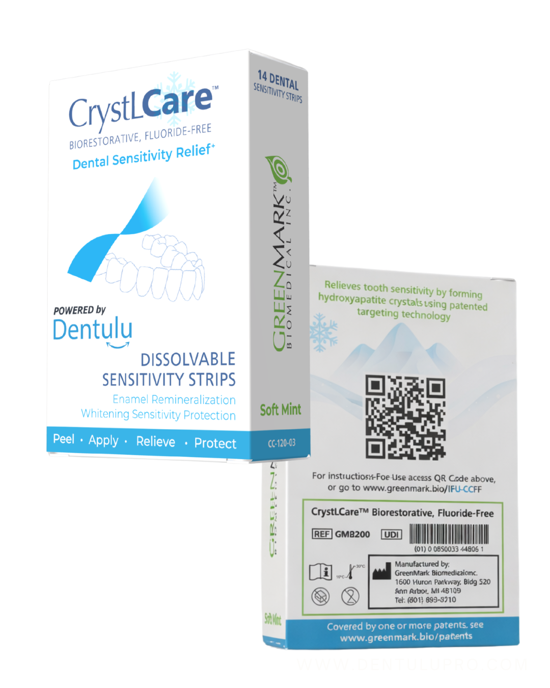ストリ　Exchange+ H2 Clear Foundation 10g Stop Tooth Sensitivity Fast | CrystLCare™ Enamel Strips – Dentulu