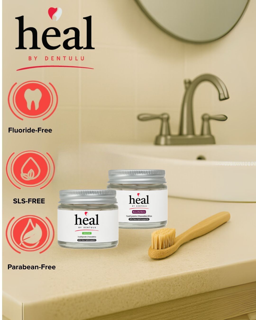 Heal- Compact Toothpaste Chewable Bites