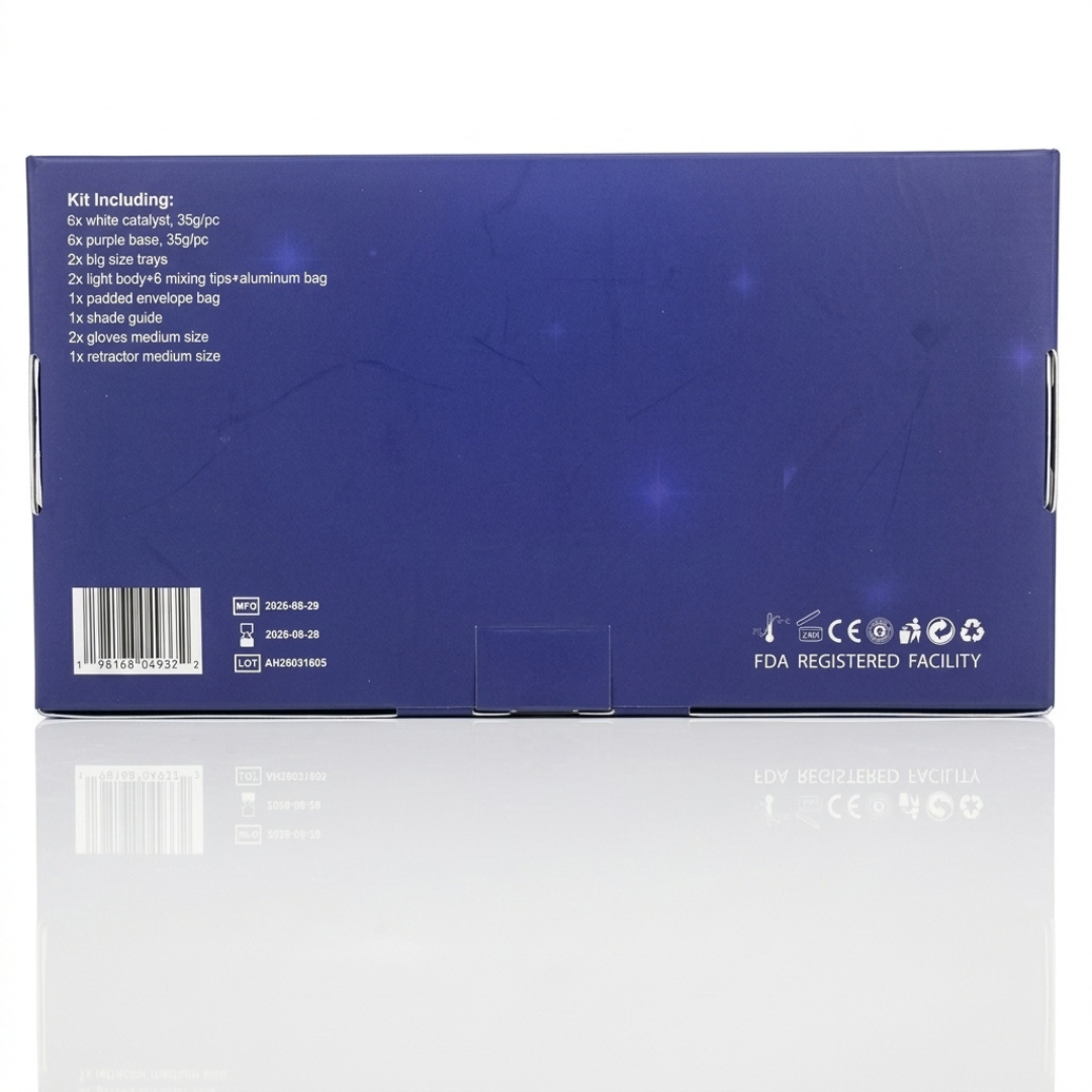 At-Home Dentulu Impression Kit – Professional Dental Mold Kit with Impression Material, Trays, Shade Guide & Return Envelope