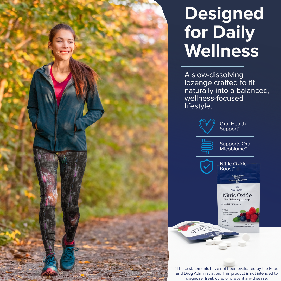 MyFitStrip® Prebiotic Nitric Oxide Lozenges for Oral & Heart Health