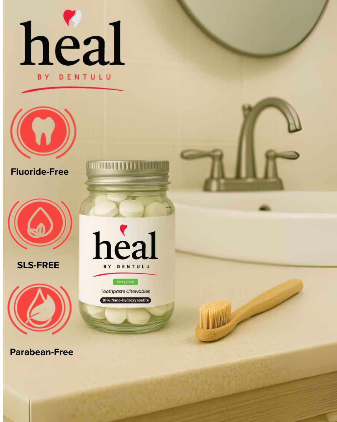 Heal- Toothpaste Chewable Bites