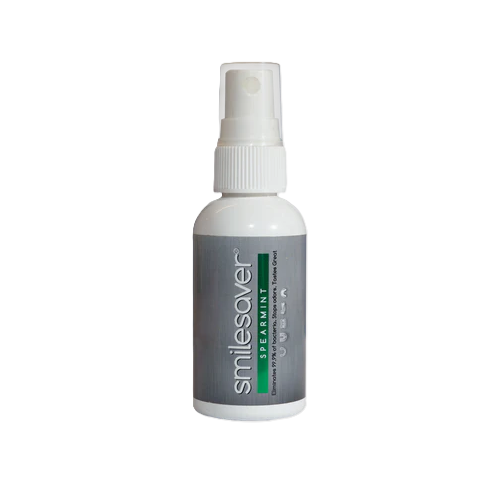 Smilesaver spray bottle on a white background