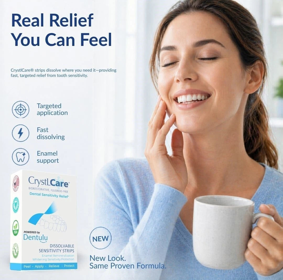 Stop Tooth Sensitivity Fast | CrystLCare™ Enamel Strips